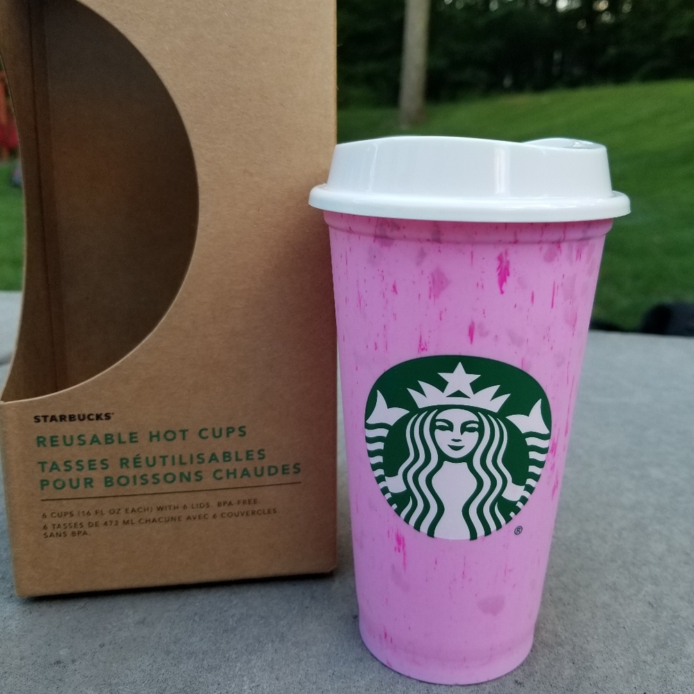 Strawberry and cream marble starbucks cup